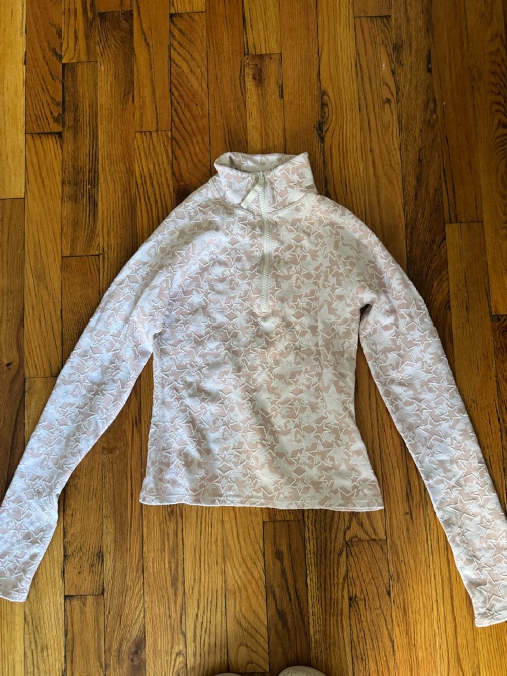 Beach Riot Pale Pink Star Quarter Zip